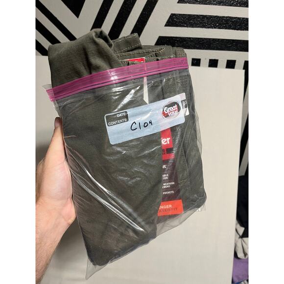 Wrangler Riggs Workwear Ranger Cargo Pants Ripstop Double Knee Green - Size 40 - Picture 7 of 7